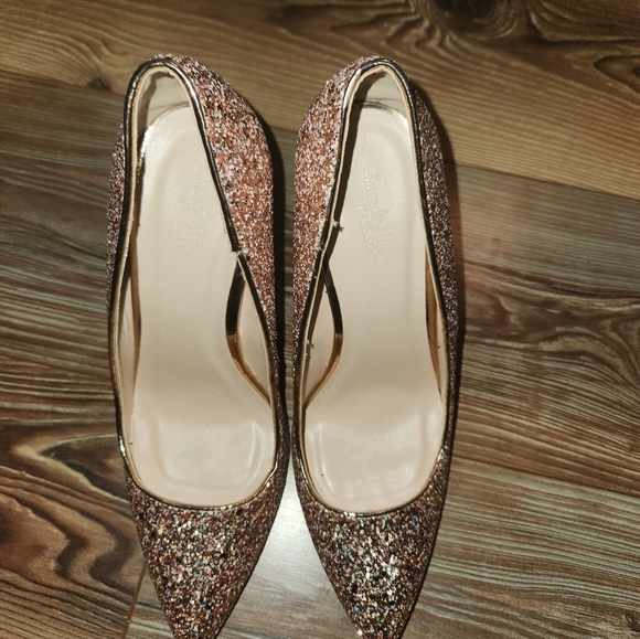 NEW Item!!!Charlotte Russe Rose Gold Sparkle Pumps  Size 9 - Picture 8 of 8